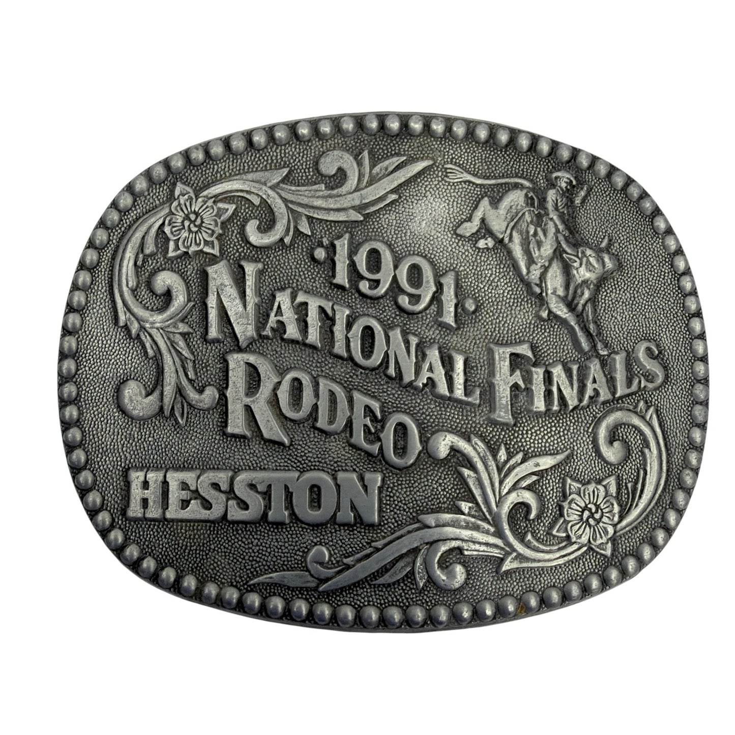 Hesston 1991 National Finals Rodeo NFR Commemorative Belt Buckle