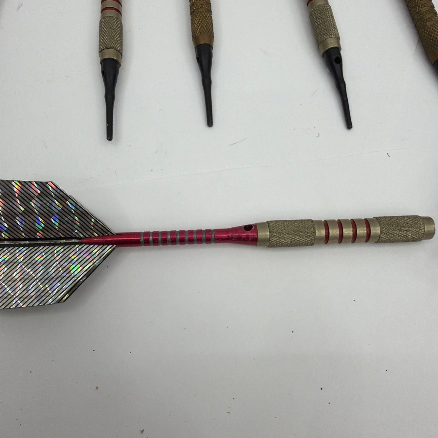 Lot of 10 Vintage Soft Tip Darts With Flights and Viper Tufflex Tips