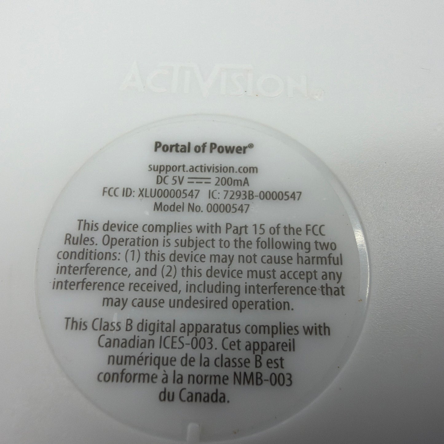 Activision Skylanders Portal of Power USB Wired Base Model 0000547 Tested