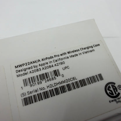 Apple AirPods Pro MWP22AM/A Empty Box Only with Inserts & Tips