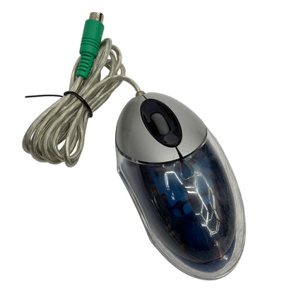 Optical Faerie Wired PS/2 Optical Mouse Translucent Blue Silver
