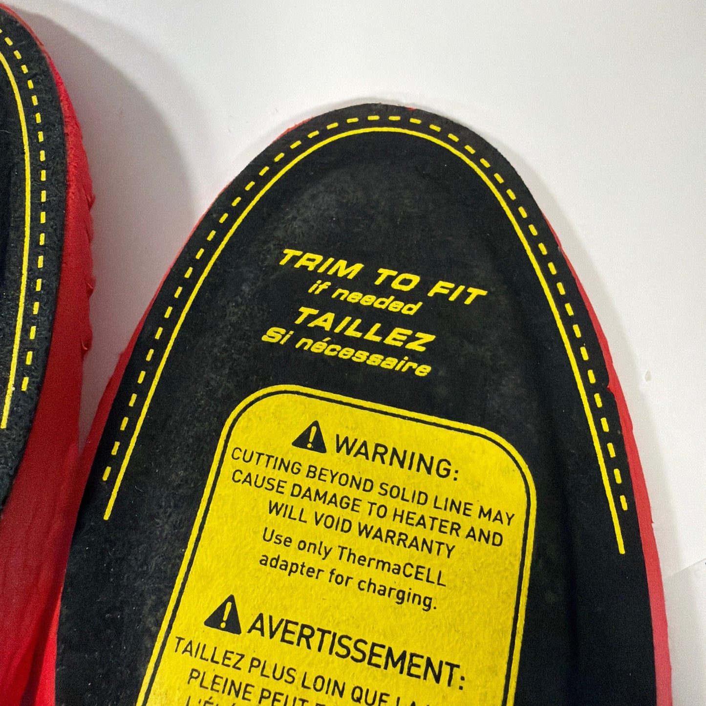 ThermaCELL Heated Insoles THS-02 X-Large Red with Charger Tested Working