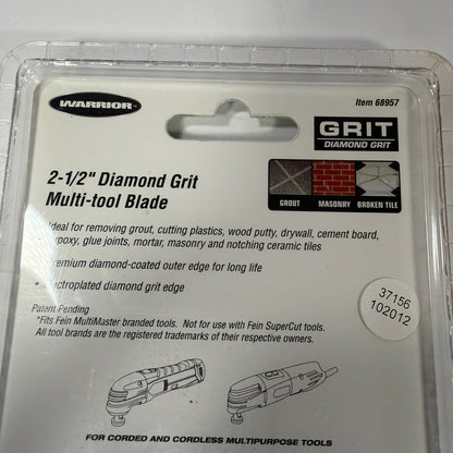 Lot of 2 Warrior GRIT 2-1/2 in Diamond Grit Multi-Tool Blade 68957