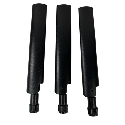Lot of 3 Black Screw-On Wi-Fi Router Antennas