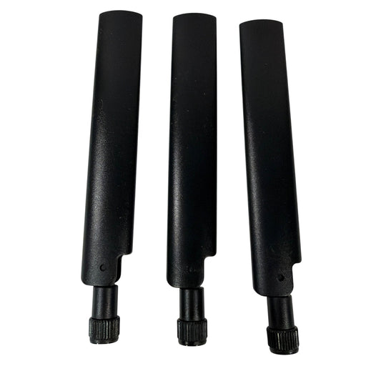Lot of 3 Black Screw-On Wi-Fi Router Antennas