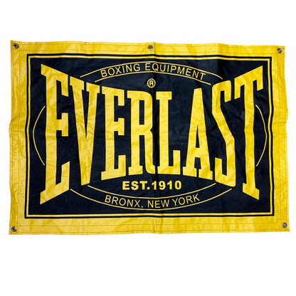 Everlast Boxing Equipment Vinyl Banner 35 x 23 in Black Yellow Bronx New York