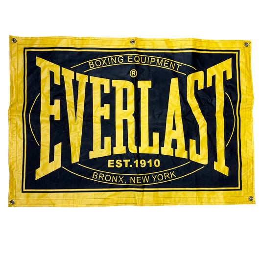 Everlast Boxing Equipment Vinyl Banner 35 x 23 in Black Yellow Bronx New York