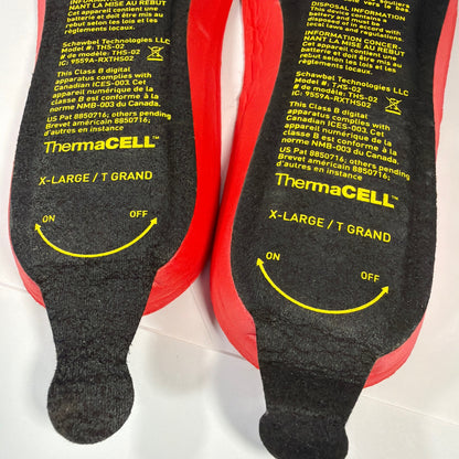 ThermaCELL Heated Insoles THS-02 X-Large Red with Charger Tested Working