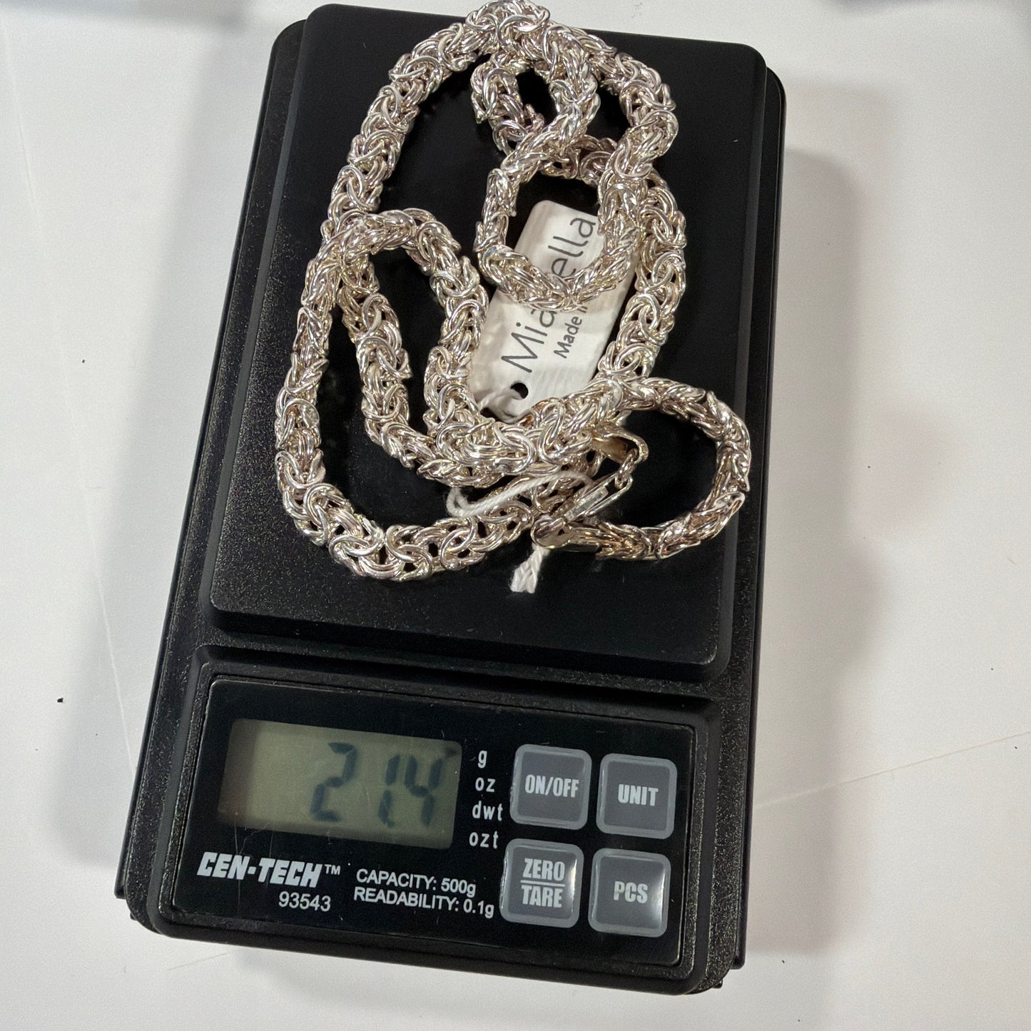 Miabella Italy 925 Sterling Silver Chain Necklace 20" 21g