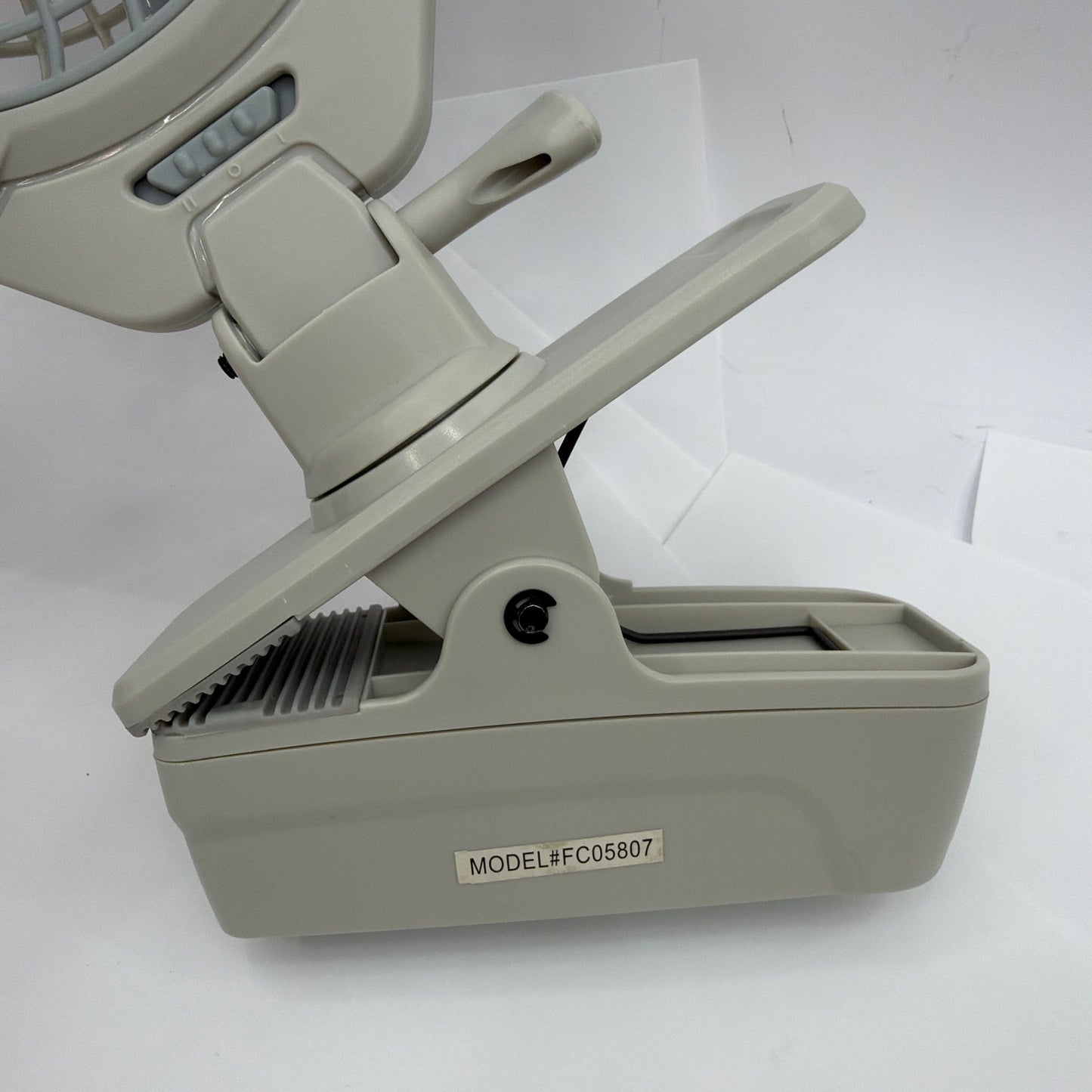 Treva FC05807 Battery Powered Clip-On Fan Gray Tested Working