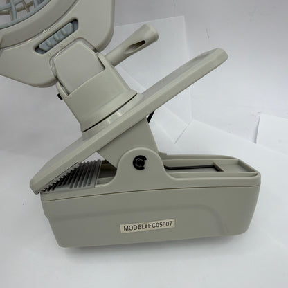 Treva FC05807 Battery Powered Clip-On Fan Gray Tested Working