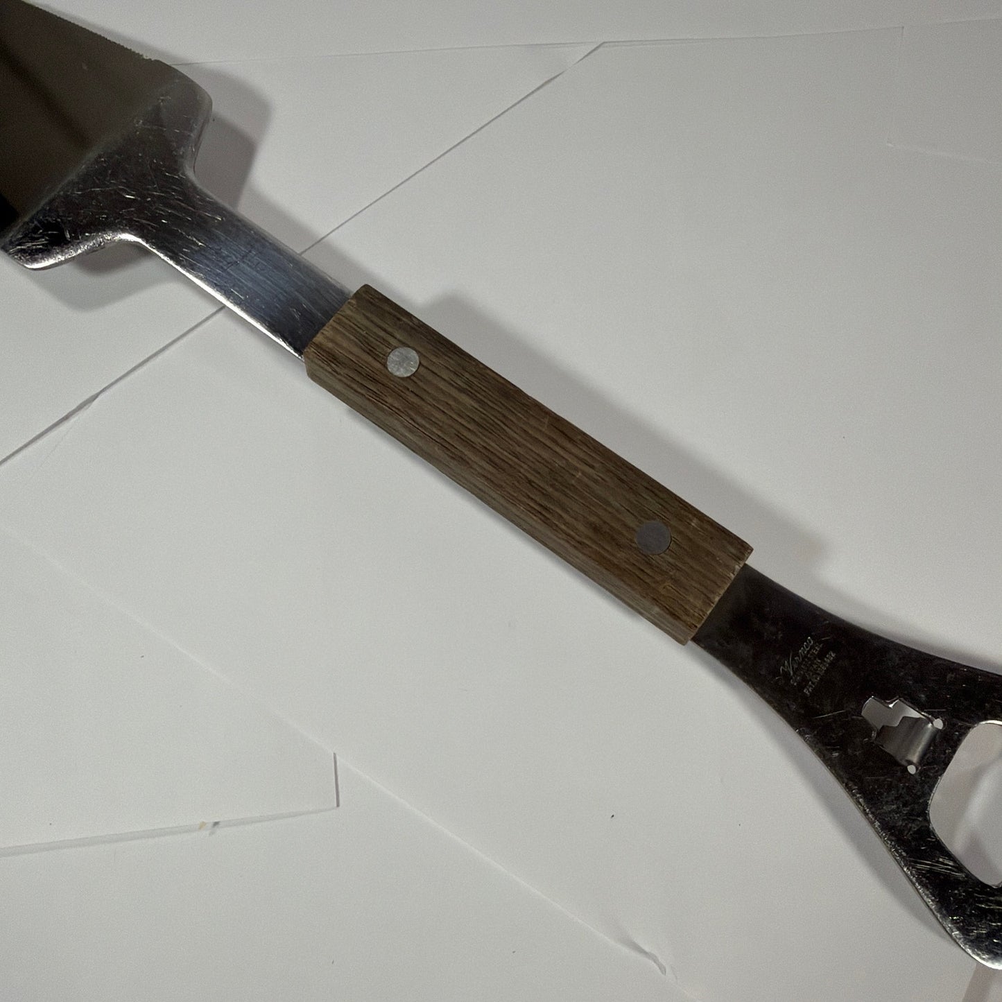 Vintage Vernco Stainless Steel Serrated Grill Spatula Turner 13.5 in Japan