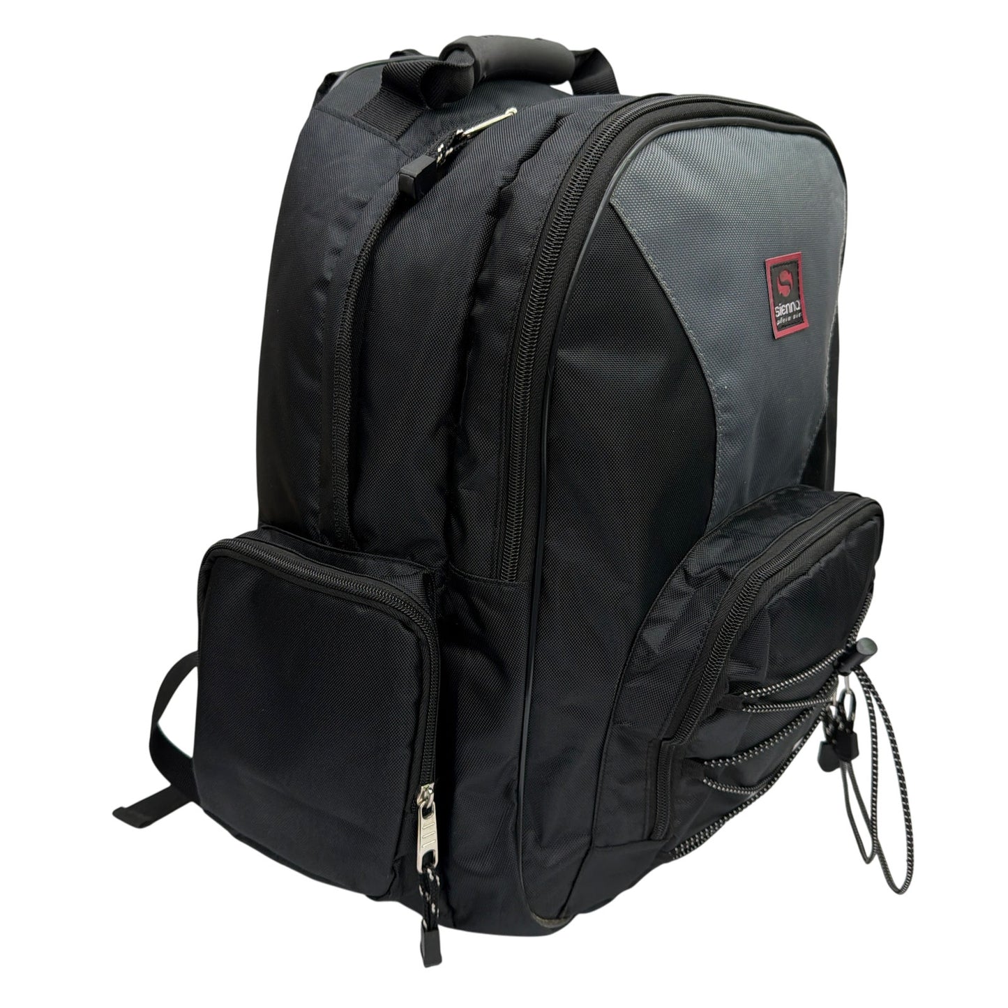 Sienna BCK-151B Black Gray Multi-Compartment Backpack