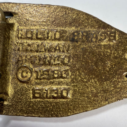Vintage 1980 'Electrician' Pliers Solid Brass Belt Buckle 6130