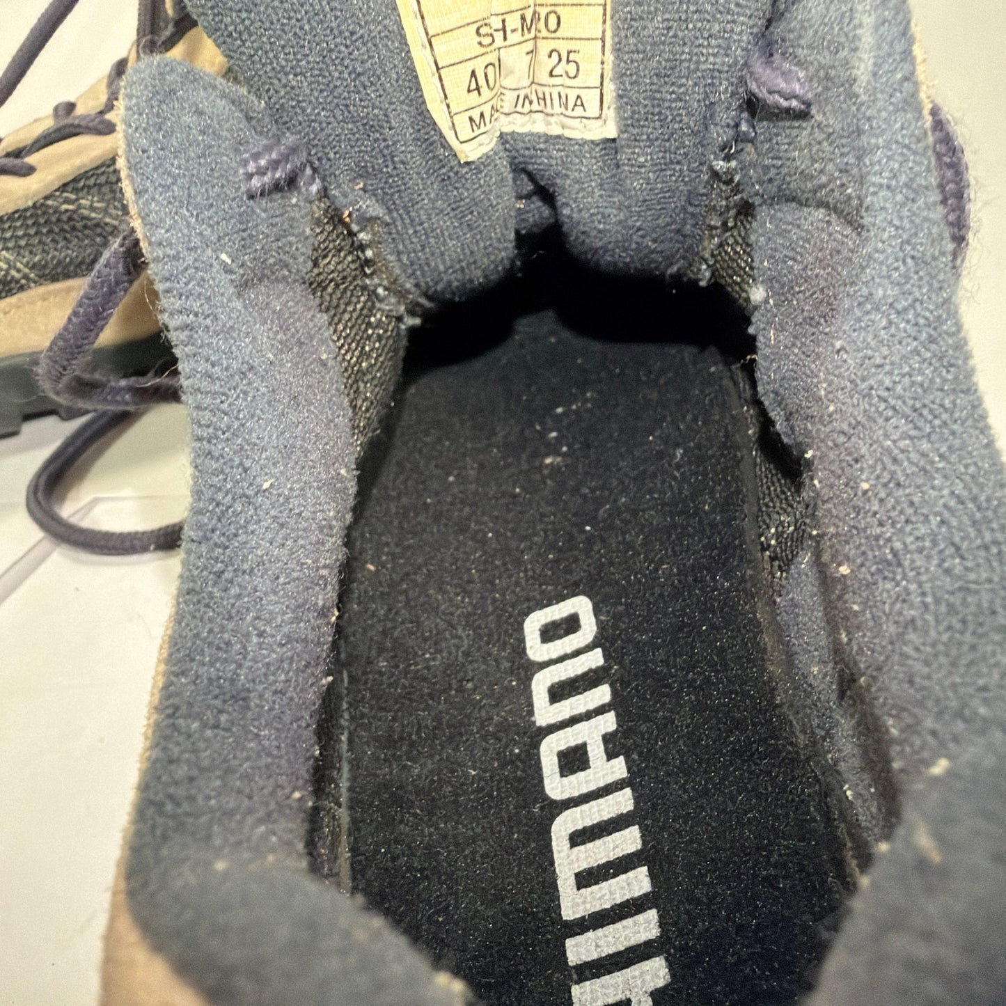 Shimano SPD Cycling Shoes Size 40 Beige Black