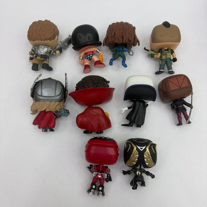 Funko Pop Vinyl Figure Lot of 10 Marvel DC Disney Mixed Loose No Boxes