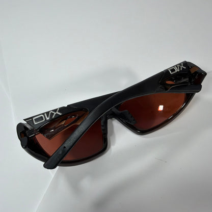 DVX Space DVX Z87-2 Black Wrap Sunglasses Orange Lens