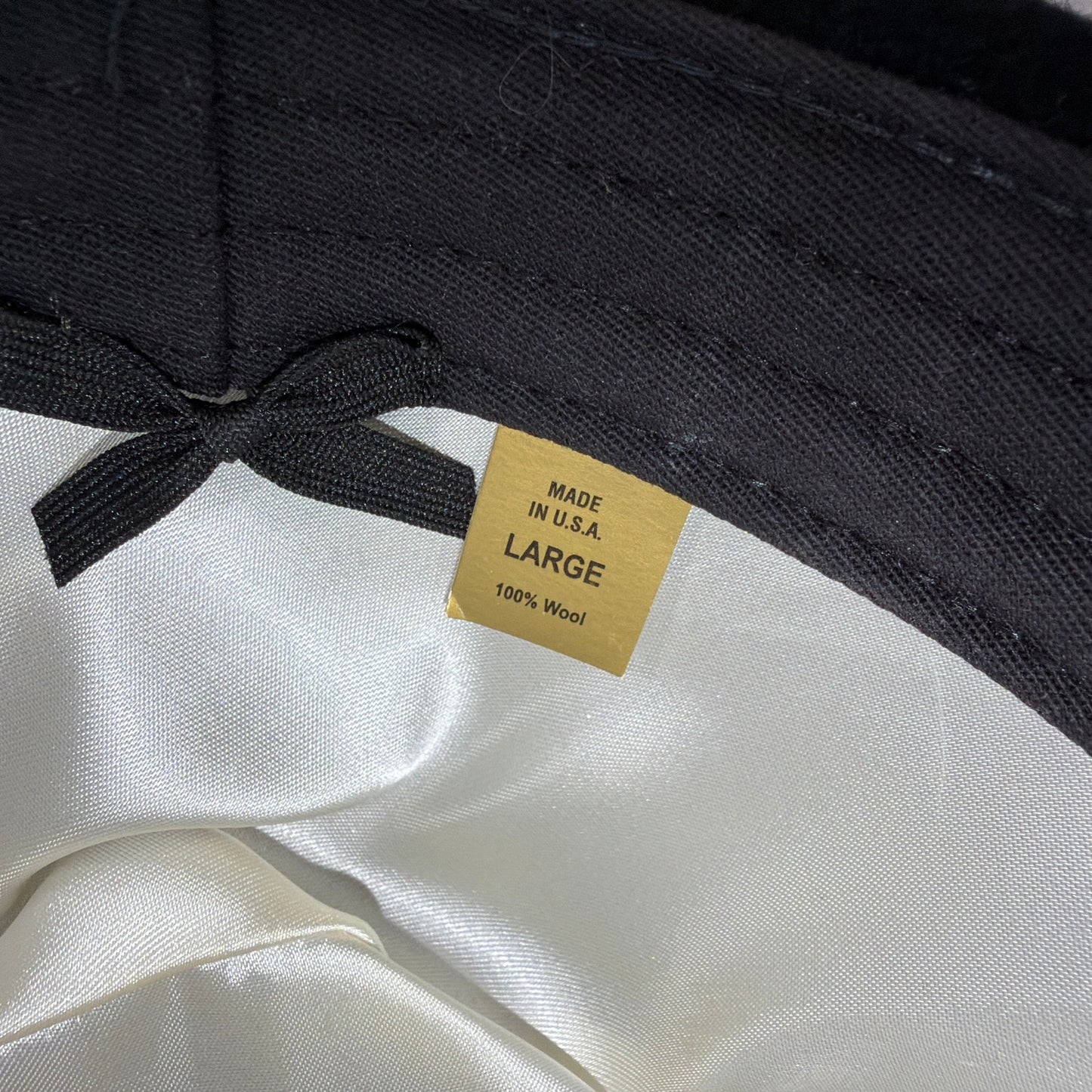 Steve Harvey Collection Black Wool Fedora Hat Large Made in USA