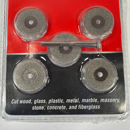 Warrior 5-Piece Rotary Diamond Cutting Discs Set 1/8 in Shank Item 69657