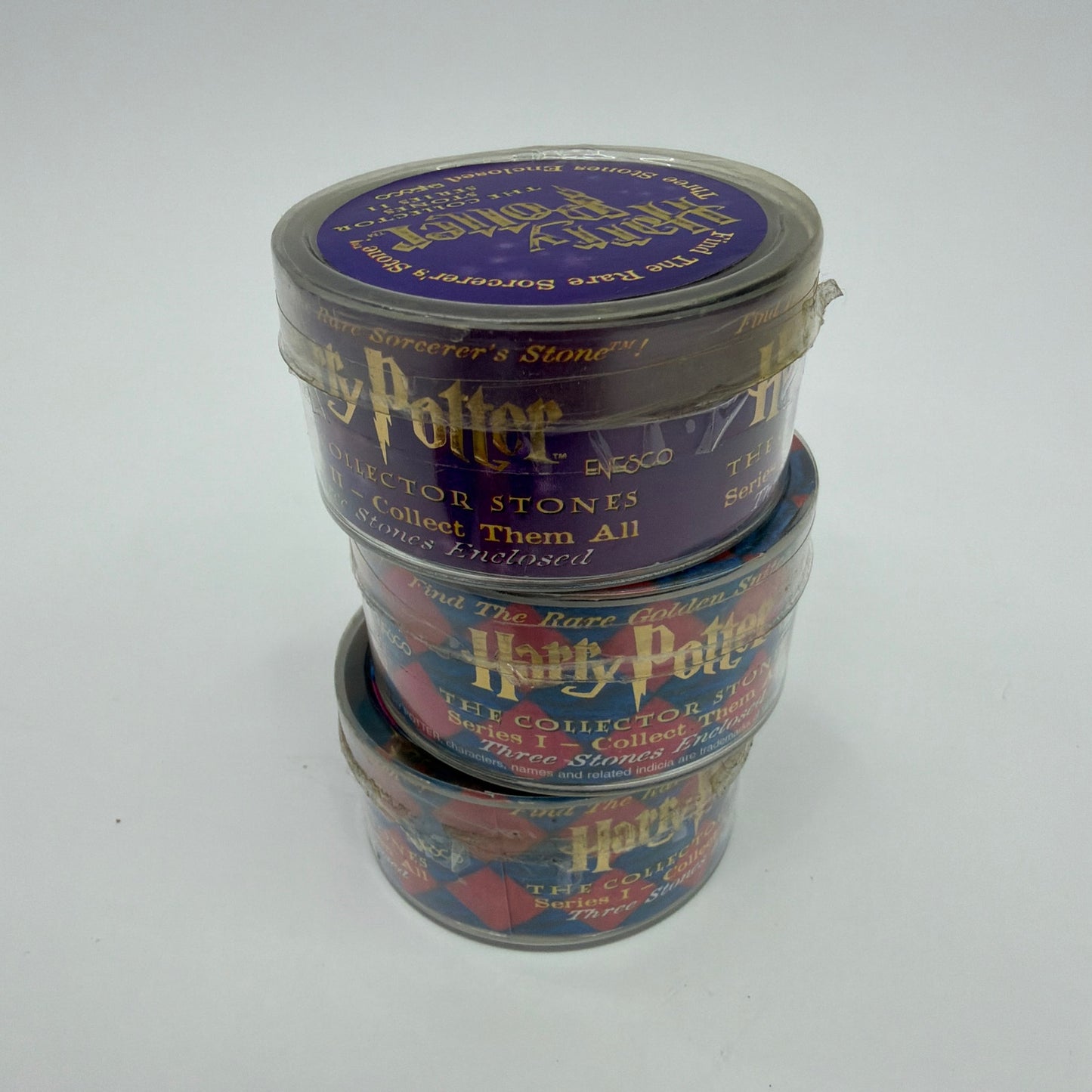 Enesco Harry Potter Collector Stones Series I and II Lot of 6 Stones with 3 Tins