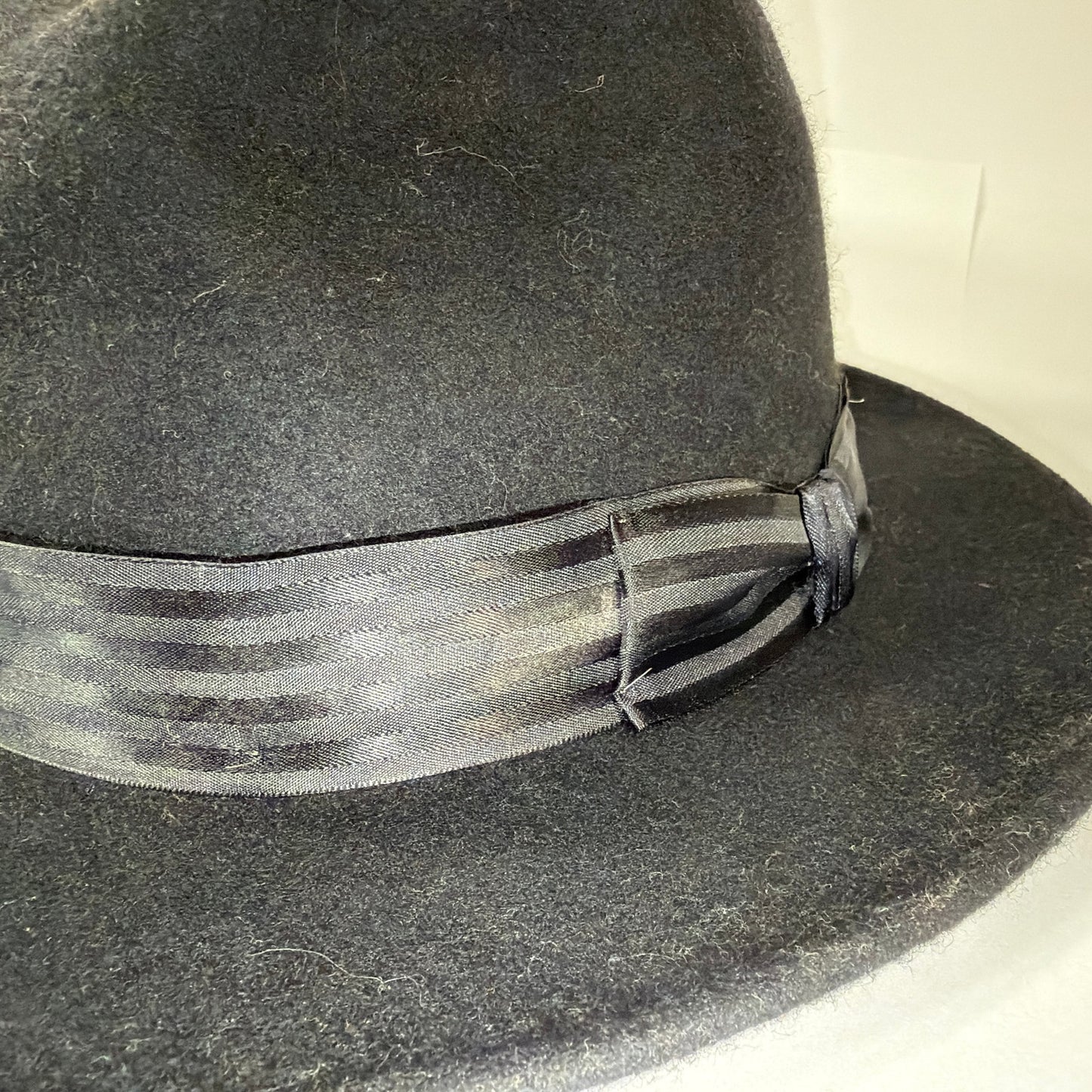 Steve Harvey Collection Black Wool Fedora Hat Large Made in USA