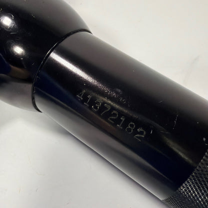 Maglite 4D-Cell Flashlight Black Tested Working With Extra Bulb No Batteries