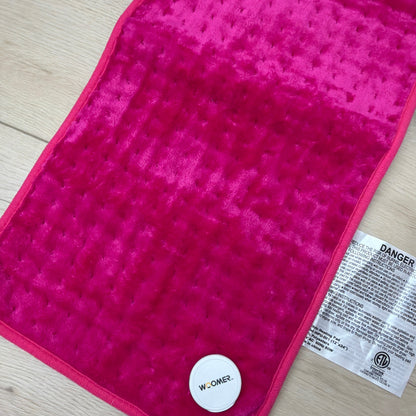 Woomer HPU-001 Electric Heating Pad 12 x 24 Pink Plush Tested