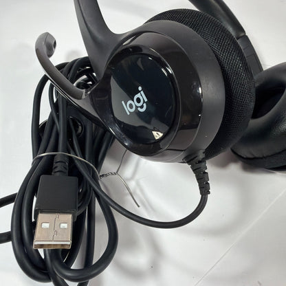 Logitech Wired Stereo Headset with Microphone Black