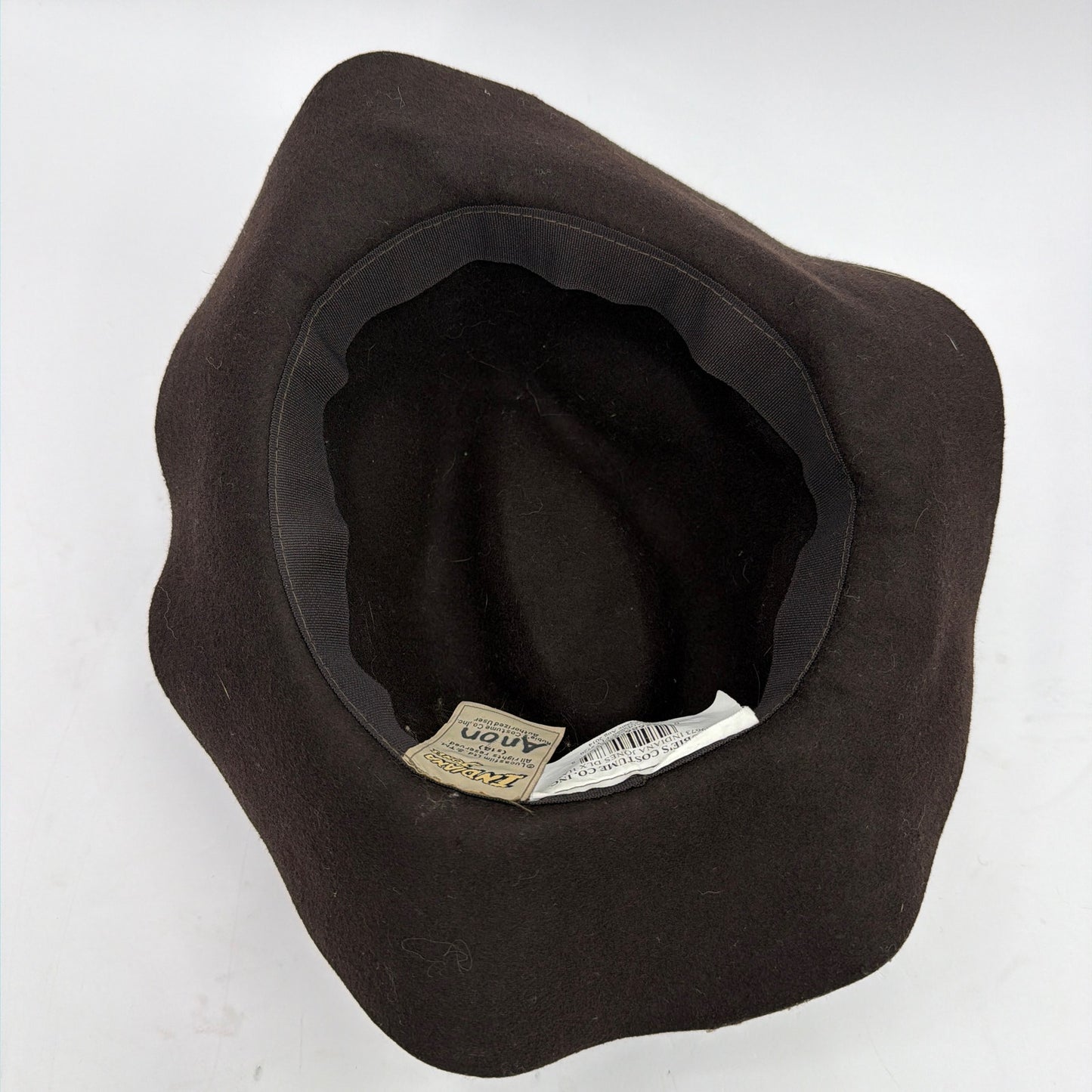 Rubie’s Indiana Jones DLX Fedora Hat #49673 Dark Brown/Black Approx 7 in Opening