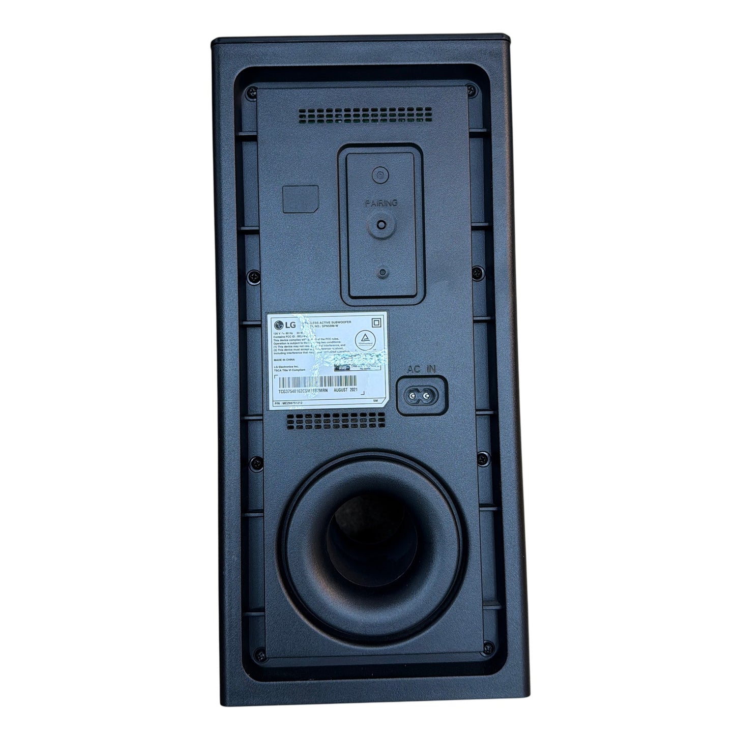 LG SN5A Wireless Soundbar with Subwoofer SPN5BM-W Remote and Power Cords