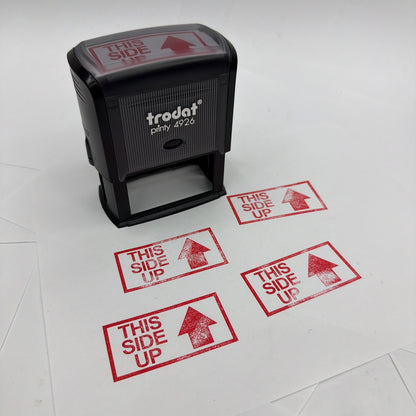 Trodat Printy 4926 Self-Inking This Side Up Stamp Red Ink