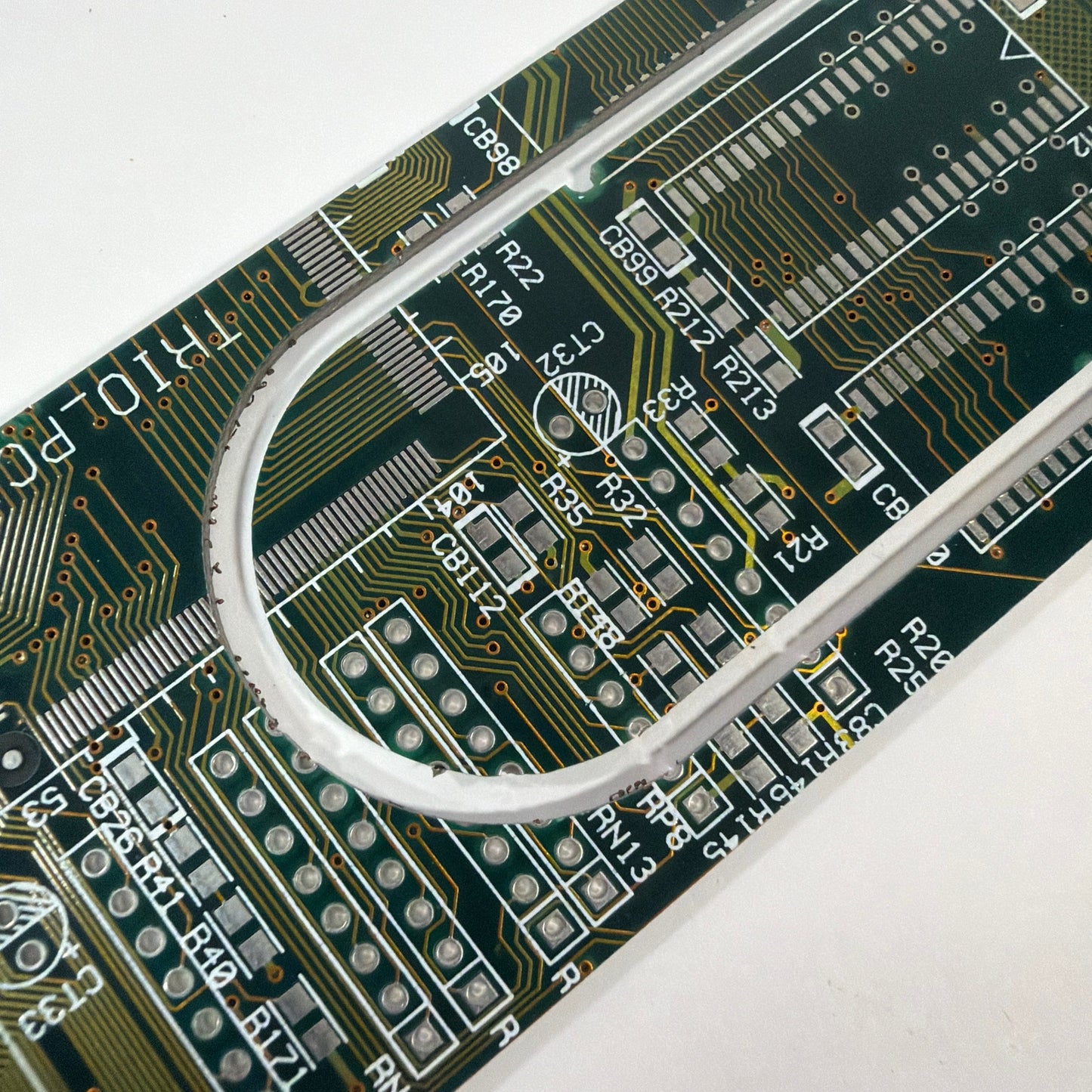 Circuit Board PCB Bookmark Green Gold 6 x 2 Inch