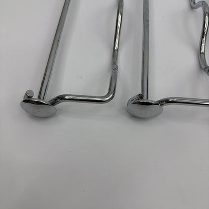 Lot of 4 Chrome Wall-Mounted Guest Towel Holders Approx 13 in