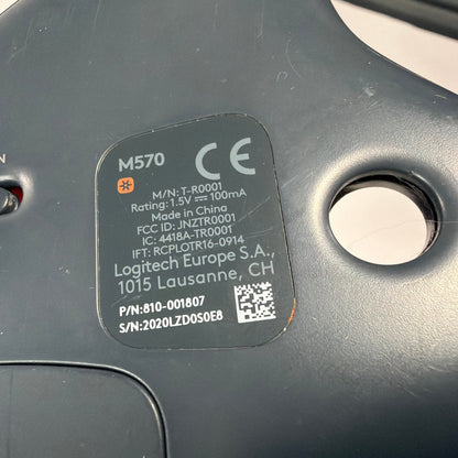Logitech M570 Wireless Trackball Mouse with 3 Unifying Receivers No Ball