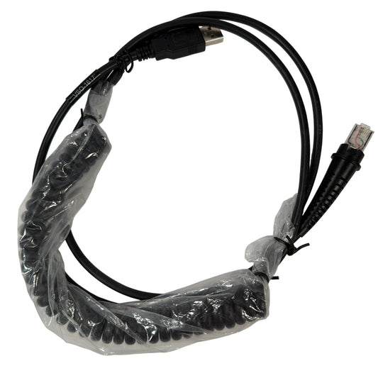 Honeywell VSO-1617 Coiled USB-A to Modular RJ Barcode Scanner Cable