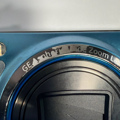 GE E1486TW 14.1MP Blue Digital Camera For Parts SD Card Slot Blocked