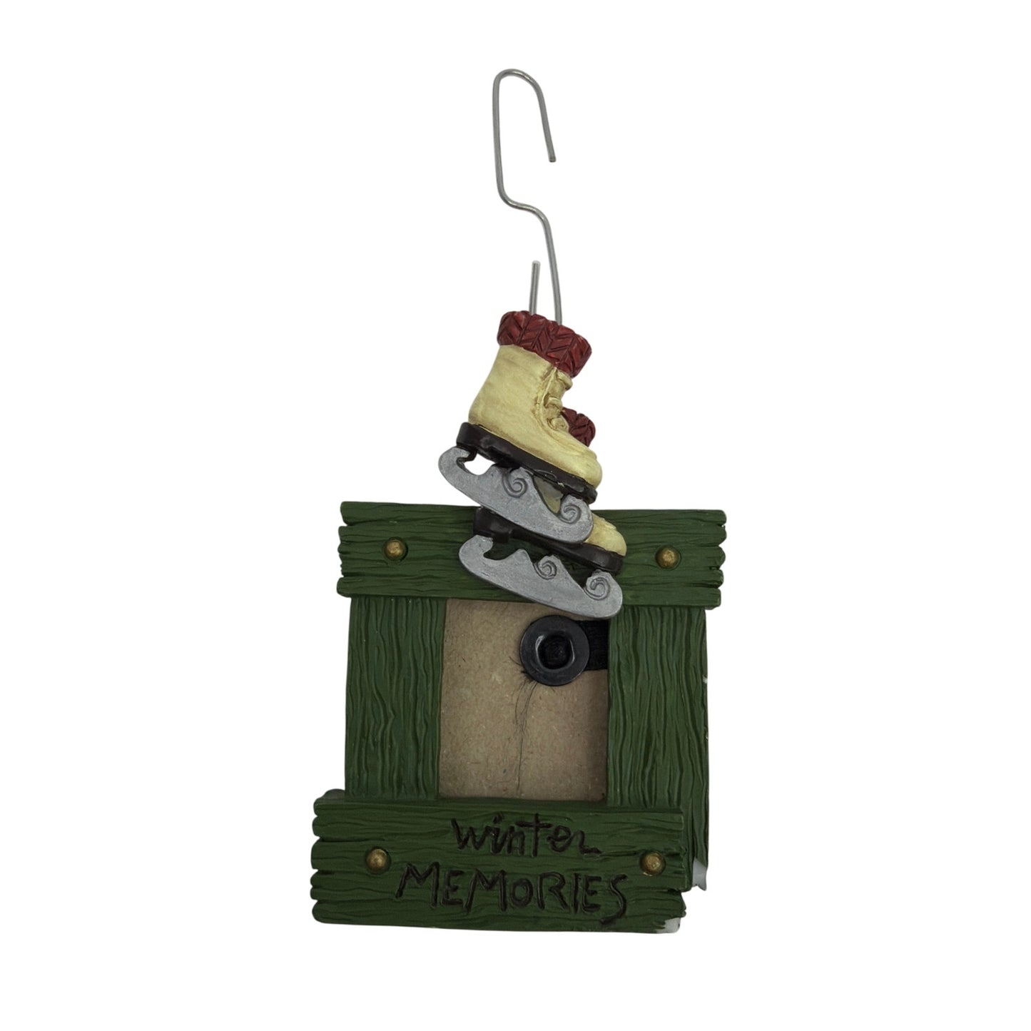 Winter Memories Hanging Mini Photo Frame Ornament Ice Skates