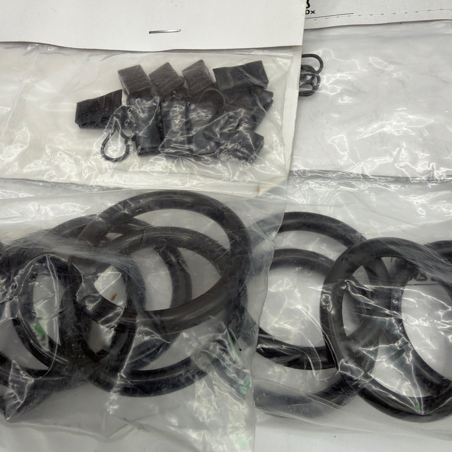 Lot of 2 IKEA SYRLIG Curtain Rings with Clips & Hooks Black 38 mm 802.240.96