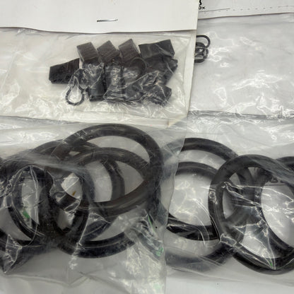 Lot of 2 IKEA SYRLIG Curtain Rings with Clips & Hooks Black 38 mm 802.240.96
