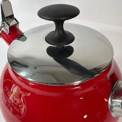 Chantal Bend Teakettle 37-BEND Red 1.6 Qt Whistling Tea Kettle