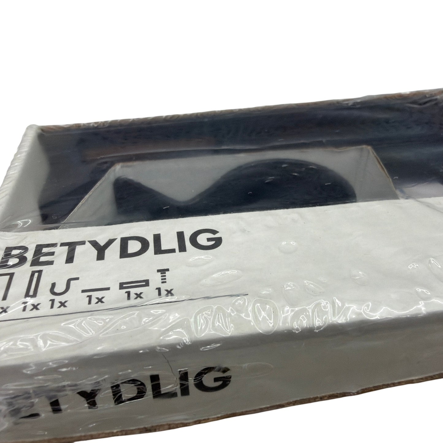 Lot of 3 IKEA BETYDLIG Wall/Ceiling Curtain Rod Brackets Black 602.172.28
