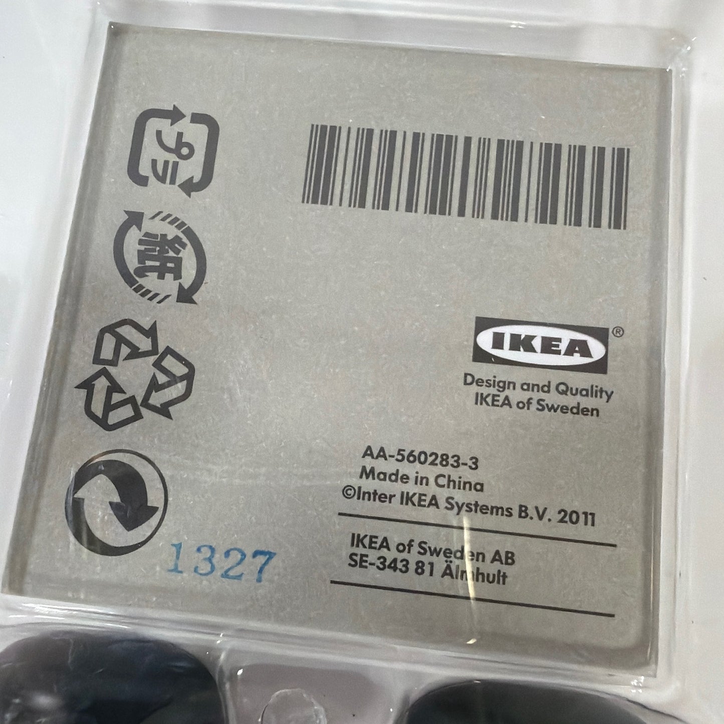 IKEA Fåglavik Black Knobs 302.225.56 Carina Bengs 2 Pack