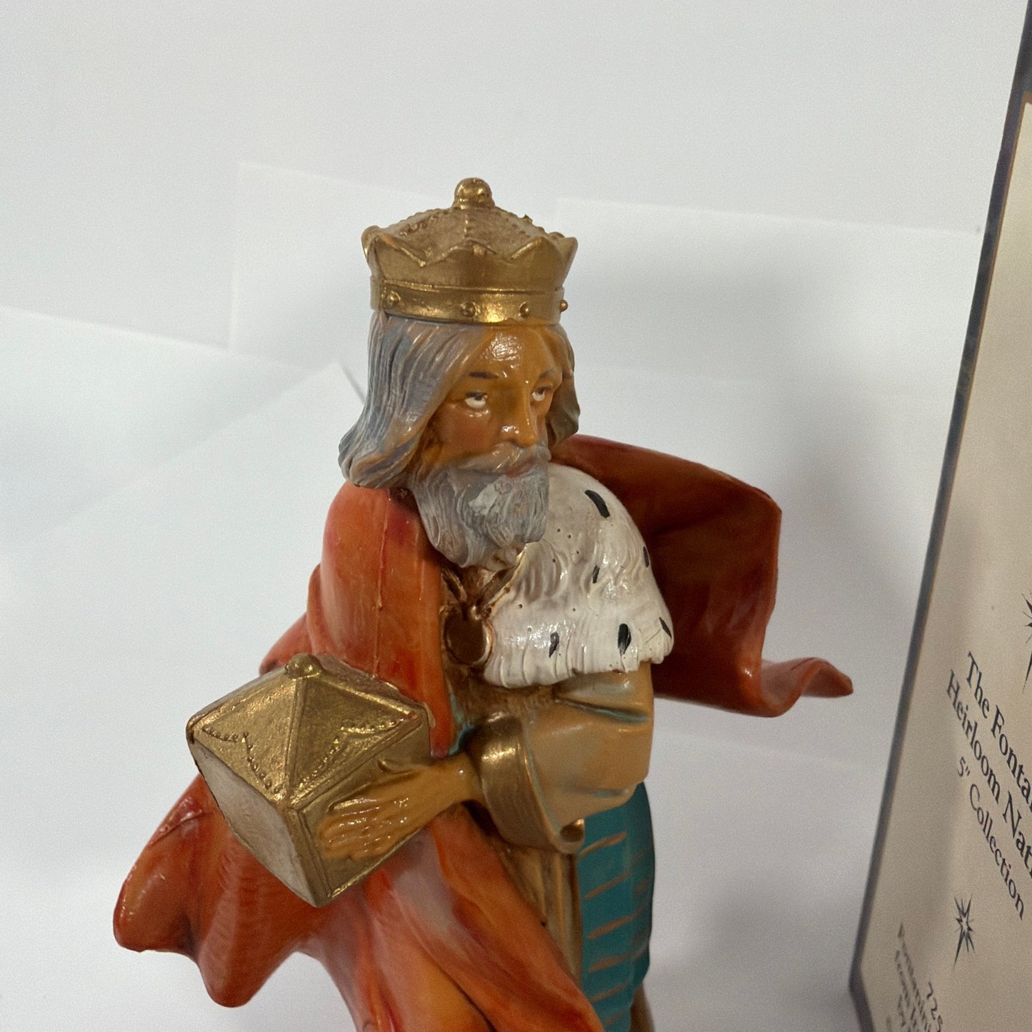 Fontanini Melchior King With Chest of Gold 5 Inch Nativity Figure 72514