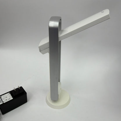 OttLite LED Mobile Task Desk Lamp White/Gray w/ AC Adapter Tested Working