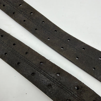 Carhartt Black Leather Belt Size 34 Double-Prong Buckle