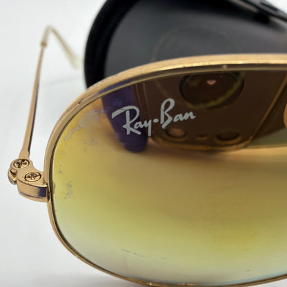 Ray-Ban RB3479 001/70 Sunglasses Gold Frame Mirrored Lens 58-14