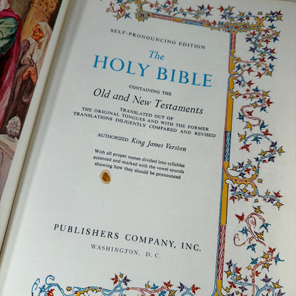 Vintage Golden Rule Edition Holy Bible Tan Cover