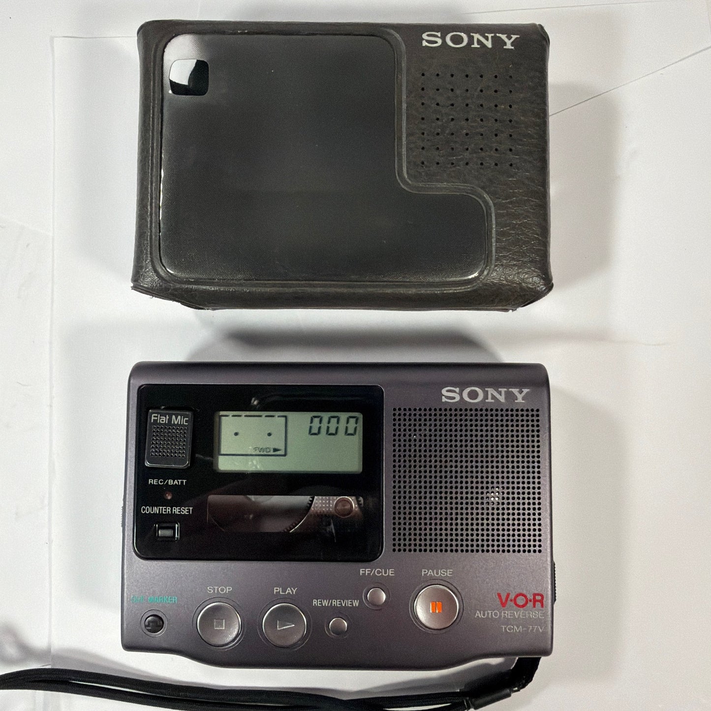 Sony Pressman TCM-77V VOR Auto Reverse Cassette Recorder Tested Working
