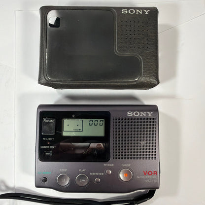 Sony Pressman TCM-77V VOR Auto Reverse Cassette Recorder Tested Working