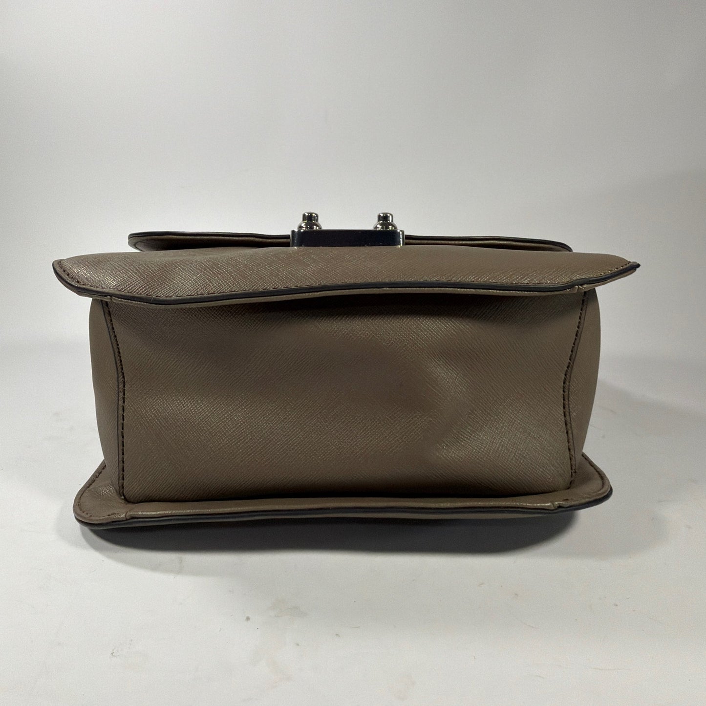 GUESS Los Angeles Small Flap Shoulder Bag Taupe Brown 9x4x8